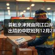 首趟京津冀由同江口岸出境的中欧班列12月28日驶离石家庄国际陆港