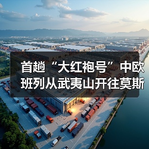 首趟“大红袍号”中欧班列从武夷山开往莫斯科(图2) 首趟“大红袍号”中欧班列从武夷山开往莫斯科(图2)