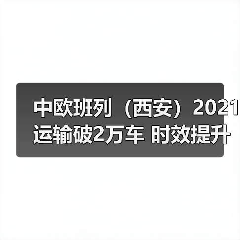 中欧班列(西安)2021运输破2万车 时效提升五成 中欧班列(西安)2021运输破2万车 时效提升五成
