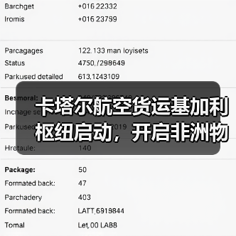 卡塔尔航空货运基加利枢纽启动,开启非洲物流新格局(图3) 卡塔尔航空货运基加利枢纽启动,开启非洲物流新格局(图3)
