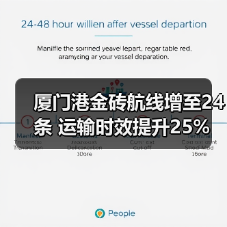 厦门港金砖航线增至24条 运输时效提升25%