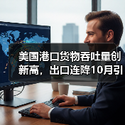 美国港口货物吞吐量创新高,出口连降10月引关注(图4) 美国港口货物吞吐量创新高,出口连降10月引关注(图4)