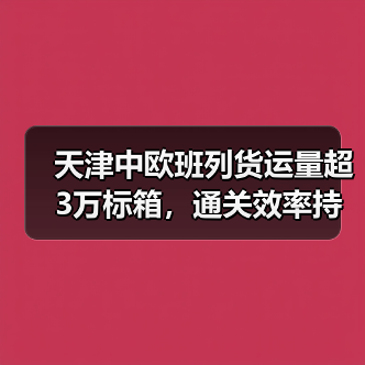 天津中欧班列货运量超3万标箱,通关效率持续提升(图4) 天津中欧班列货运量超3万标箱,通关效率持续提升(图4)