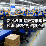 新乡塔埔-哈萨克斯坦赛拉姆中欧班列经阿拉山口口岸驶出（图4）