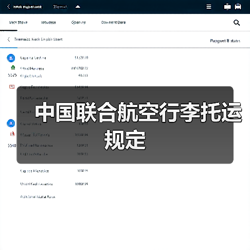 中国联合航空行李托运规定(图4) 中国联合航空行李托运规定(图4)