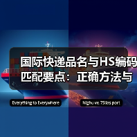 国际快递品名与HS编码匹配要点：正确方法与避坑指南