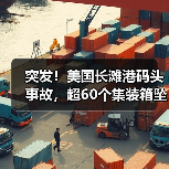 突发！美国长滩港码头事故，超60个集装箱坠海，曾挂靠盐田！（图4）