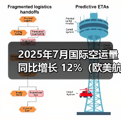 2025年7月国际空运量同比增长 12%(欧美航线需求领跑市场)(图3) 2025年7月国际空运量同比增长 12%(欧美航线需求领跑市场)(图3)