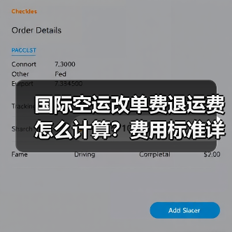 国际空运改单费退运费怎么计算？费用标准详解（图3）