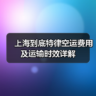 上海到底特律空运费用及运输时效详解