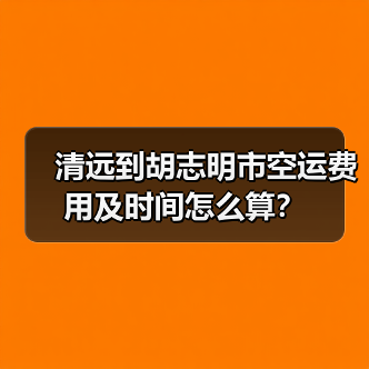 清远到胡志明市空运费用及时间怎么算？（图2）