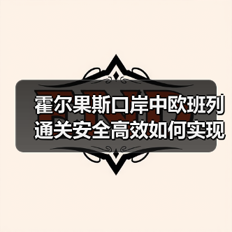 霍尔果斯口岸中欧班列通关安全高效如何实现？（图4）