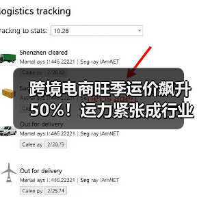跨境电商旺季运价飙升50%！运力紧张成行业难题
