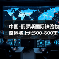 中国-俄罗斯国际铁路物流运费上涨500-800美元