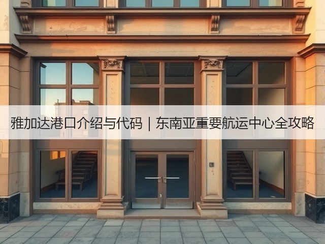 雅加达港口介绍与代码|东南亚重要航运中心全攻略(图1) 雅加达港口介绍与代码|东南亚重要航运中心全攻略(图1)