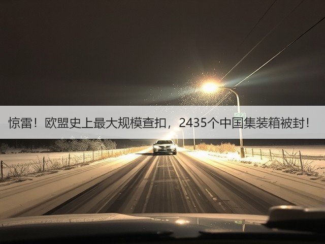 惊雷!欧盟史上最大规模查扣,2435个中国集装箱被封!(图1) 惊雷!欧盟史上最大规模查扣,2435个中国集装箱被封!(图1)