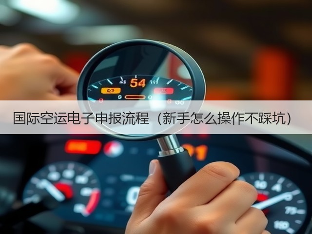 国际空运电子申报流程（新手怎么操作不踩坑）(图2)