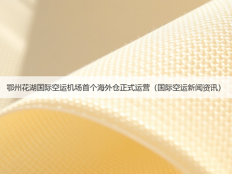 鄂州花湖国际空运机场首个海外仓正式运营(国际空运新闻资讯) 鄂州花湖国际空运机场首个海外仓正式运营(国际空运新闻资讯)