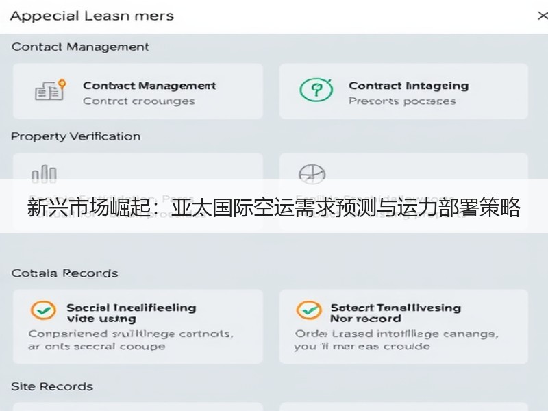 新兴市场崛起:亚太国际空运需求预测与运力部署策略 新兴市场崛起:亚太国际空运需求预测与运力部署策略