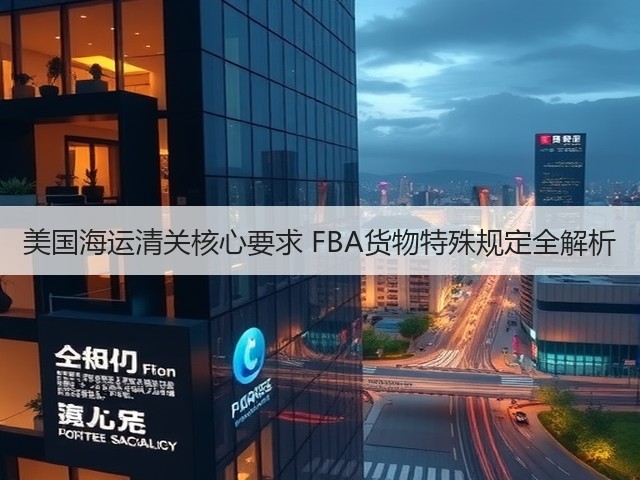 美国海运清关核心要求 FBA货物特殊规定全解析(图1) 美国海运清关核心要求 FBA货物特殊规定全解析(图1)