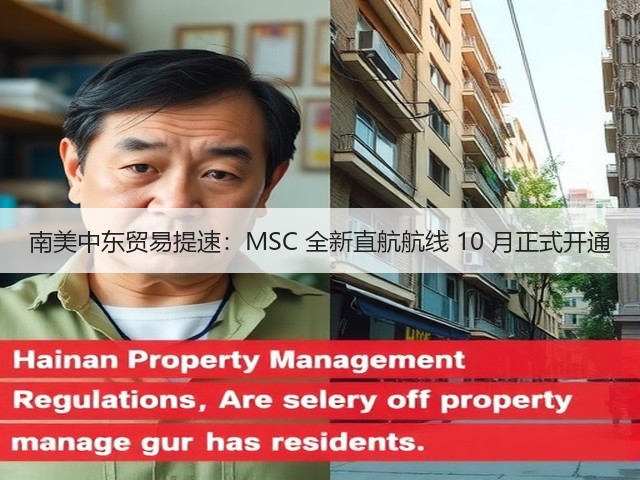 南美中东贸易提速:MSC 全新直航航线 10 月正式开通(图1) 南美中东贸易提速:MSC 全新直航航线 10 月正式开通(图1)