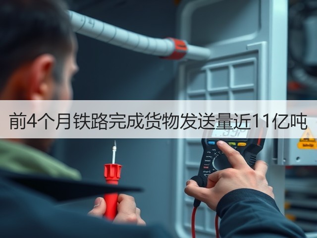 前4个月铁路完成货物发送量近11亿吨(图1) 前4个月铁路完成货物发送量近11亿吨(图1)