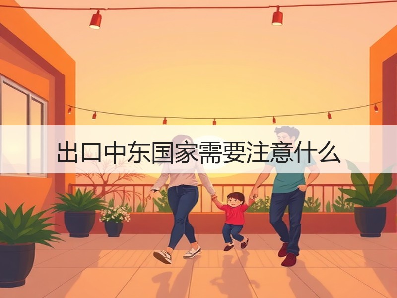 出口中东国家需要注意什么