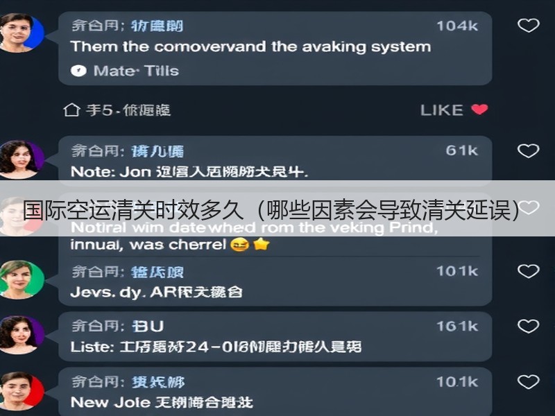 国际空运清关时效多久（哪些因素会导致清关延误）