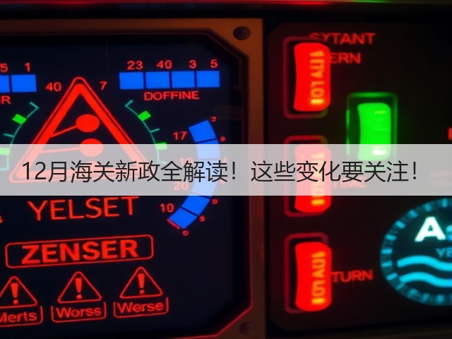 12月海关新政全解读!这些变化要关注!(图1) 12月海关新政全解读!这些变化要关注!(图1)
