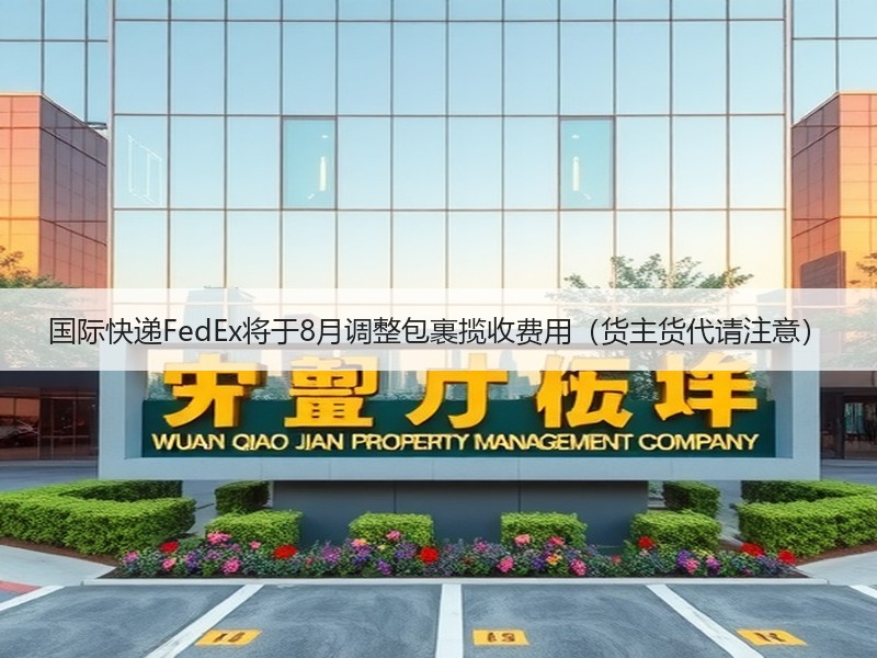国际快递FedEx将于8月调整包裹揽收费用(货主货代请注意) 国际快递FedEx将于8月调整包裹揽收费用(货主货代请注意)