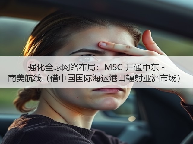 强化全球网络布局：MSC 开通中东 - 南美航线（借中国国际海运港口辐射亚洲市场）(图1)