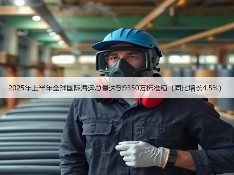 2025年上半年全球国际海运总量达到9350万标准箱(同比增长4.5%) 2025年上半年全球国际海运总量达到9350万标准箱(同比增长4.5%)