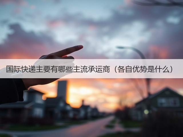 国际快递主要有哪些主流承运商(各自优势是什么)(图2) 国际快递主要有哪些主流承运商(各自优势是什么)(图2)