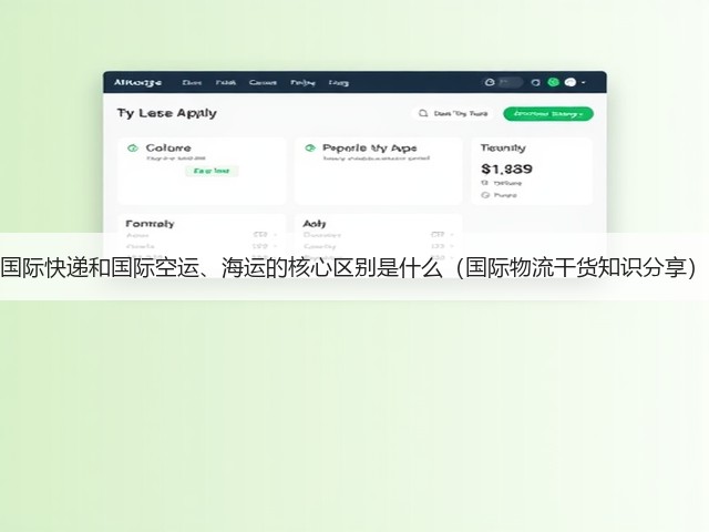 国际快递和国际空运、海运的核心区别是什么（国际物流干货知识分享）(图2)