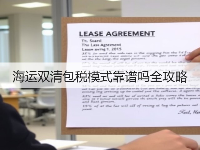 海运双清包税模式靠谱吗全攻略(图1)