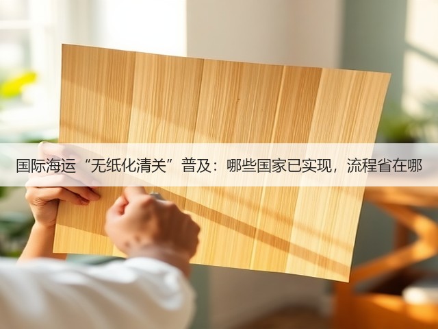 国际海运“无纸化清关”普及:哪些国家已实现,流程省在哪(图1) 国际海运“无纸化清关”普及:哪些国家已实现,流程省在哪(图1)