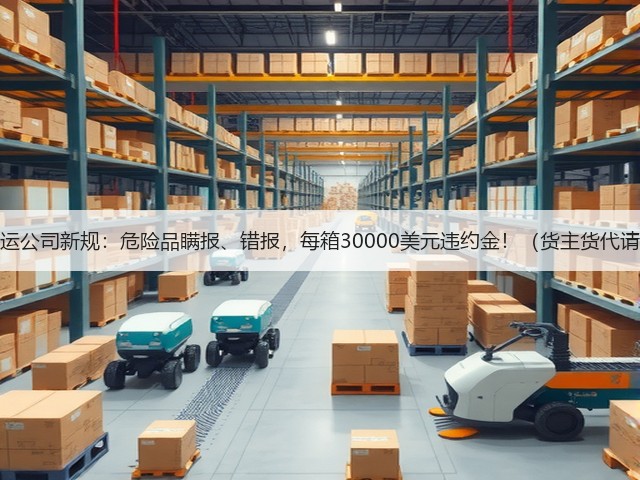 国际海运公司新规：危险品瞒报、错报，每箱30000美元违约金！（货主货代请注意）(图1)