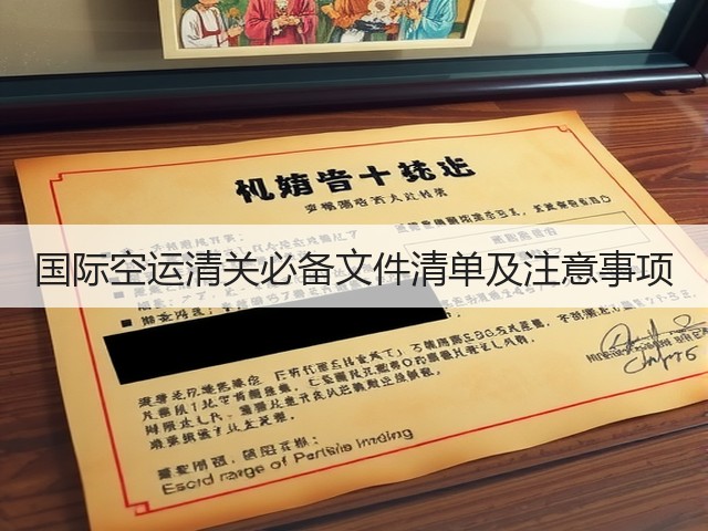 国际空运清关必备文件清单及注意事项(图3) 国际空运清关必备文件清单及注意事项(图3)