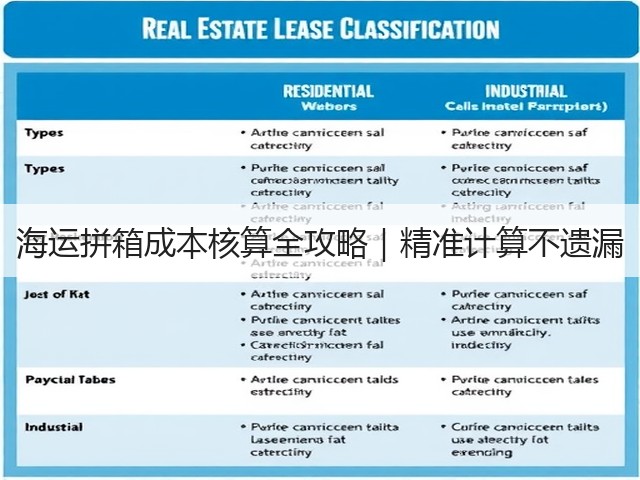 海运拼箱成本核算全攻略|精准计算不遗漏(图3) 海运拼箱成本核算全攻略|精准计算不遗漏(图3)