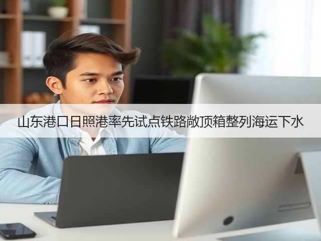 山东港口日照港率先试点铁路敞顶箱整列海运下水(图3)