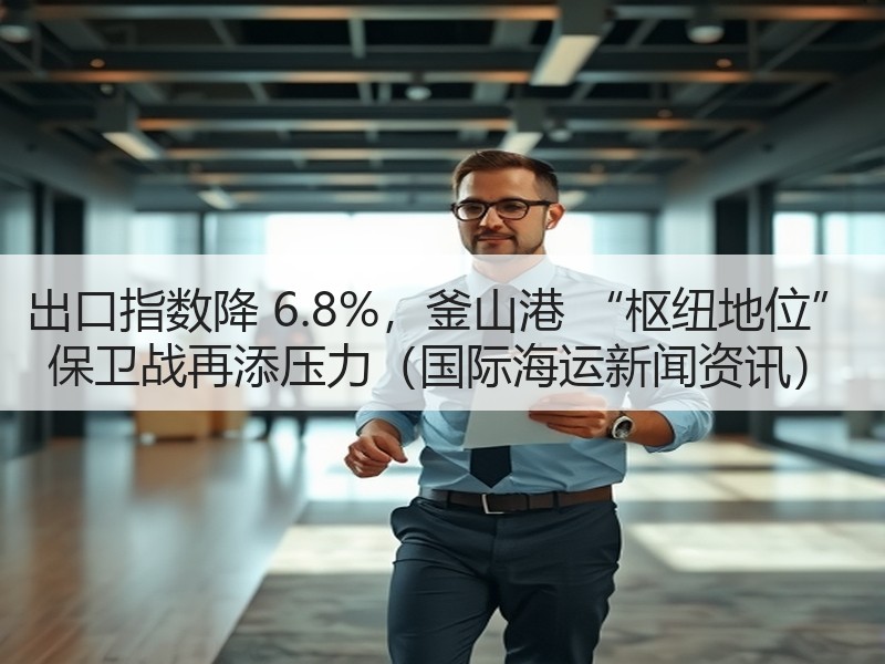出口指数降 6.8%,釜山港 “枢纽地位” 保卫战再添压力(国际海运新闻资讯) 出口指数降 6.8%,釜山港 “枢纽地位” 保卫战再添压力(国际海运新闻资讯)