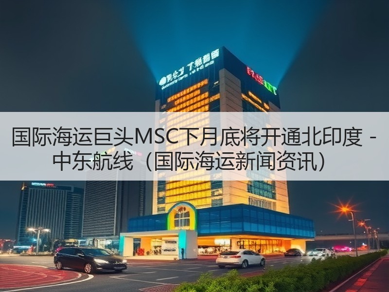 国际海运巨头MSC下月底将开通北印度 - 中东航线（国际海运新闻资讯）