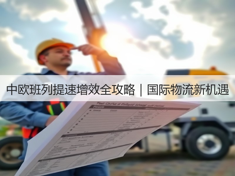 中欧班列提速增效全攻略｜国际物流新机遇