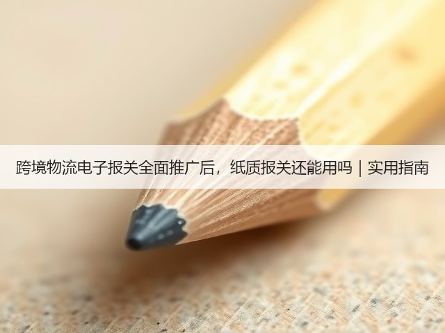 跨境物流电子报关全面推广后，纸质报关还能用吗｜实用指南(图3)