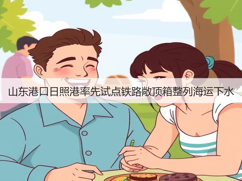 山东港口日照港率先试点铁路敞顶箱整列海运下水