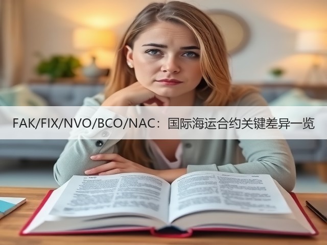 FAK/FIX/NVO/BCO/NAC:国际海运合约关键差异一览(图1) FAK/FIX/NVO/BCO/NAC:国际海运合约关键差异一览(图1)