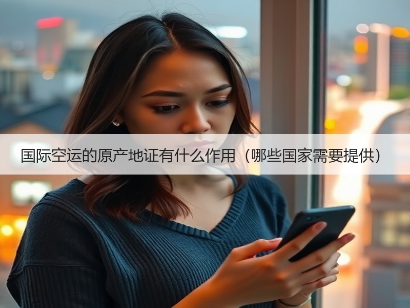 国际空运的原产地证有什么作用（哪些国家需要提供）