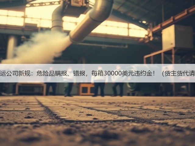 国际海运公司新规:危险品瞒报、错报,每箱30000美元违约金!(货主货代请注意)(图2) 国际海运公司新规:危险品瞒报、错报,每箱30000美元违约金!(货主货代请注意)(图2)