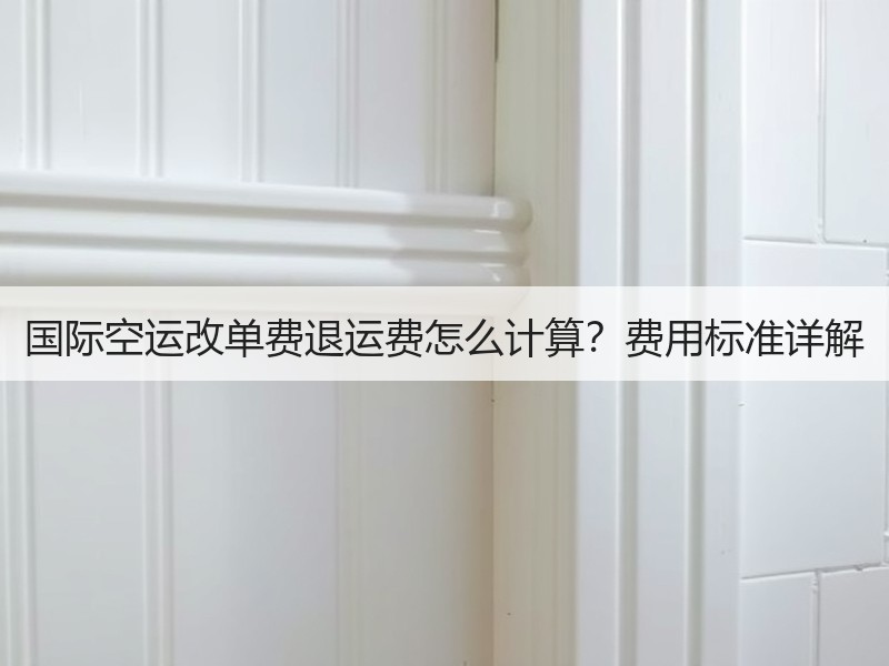 国际空运改单费退运费怎么计算？费用标准详解
