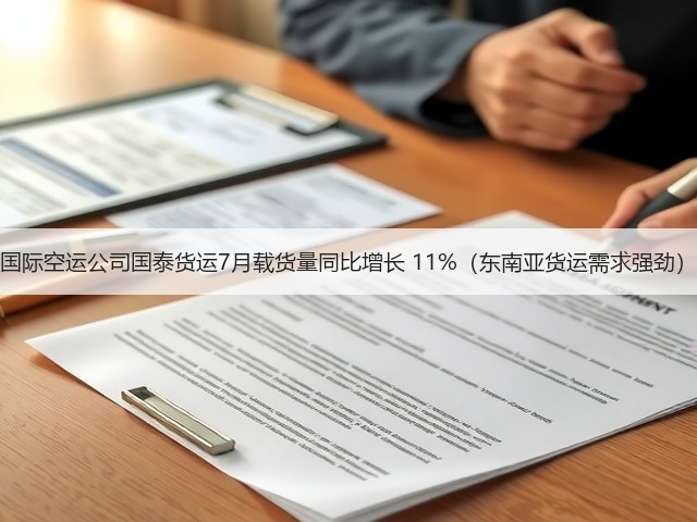 国际空运公司国泰货运7月载货量同比增长 11%（东南亚货运需求强劲）(图2)